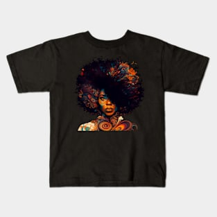 afro vintage style Kids T-Shirt